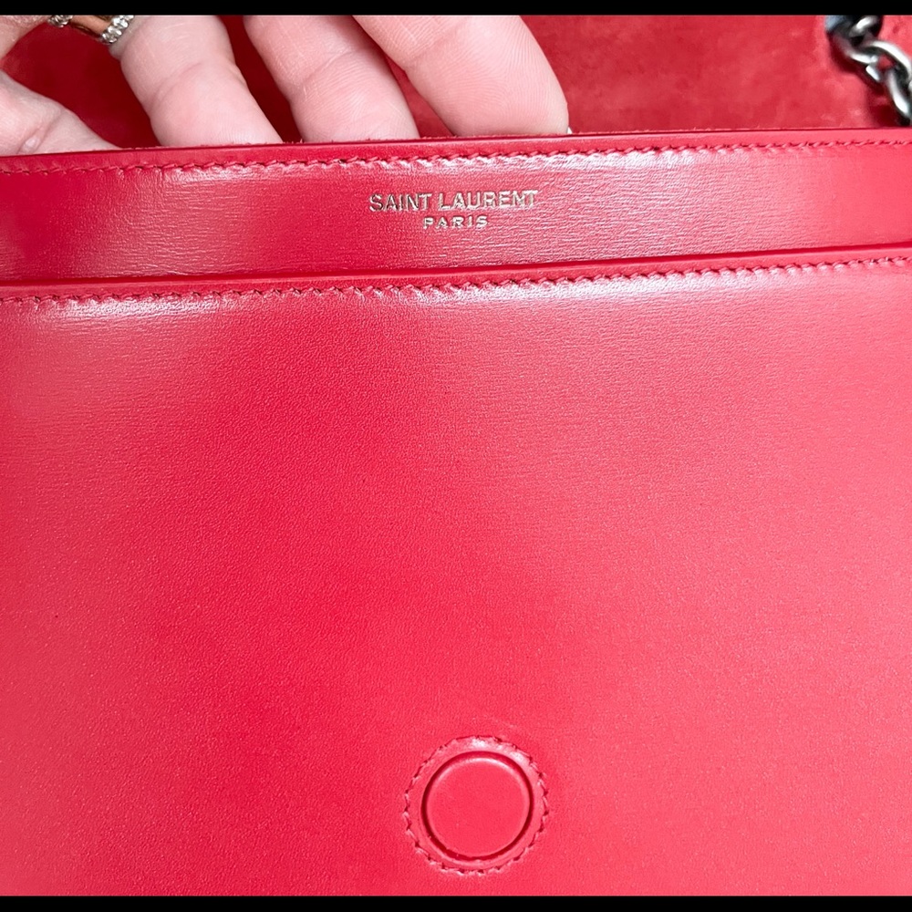Saint Laurent Book Red Patent Leather Shoulder Bag - Picture 9 of 13